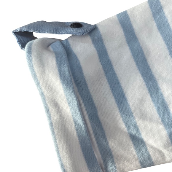 Hublot Light Blue and White Striped 100% Cotton Nautical Top - Picture 6 of 7